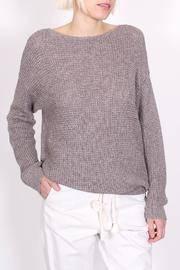  V Neck Back Sweater