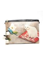  Cat & Flower Convertible-clutch