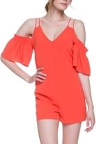  Tomato Cutout Romper