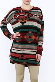  Aztec Print Tunic Top