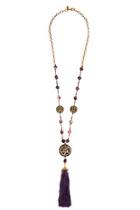  Magenta Chinoiserie Necklace