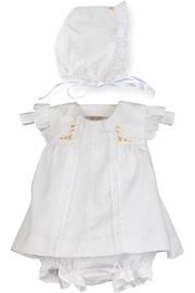  Floral-embroidered Dress 3pc-set