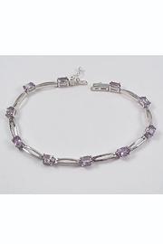  14k White Gold 5.50 Ct Amethyst Tennis Bracelet 7 Lavender Purple Gemstone Link