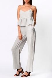  White Peplum Ruffle Jumpsuit
