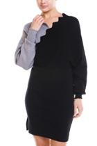  Scallop Sweater Dress