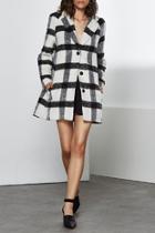  Checkered Long Coat