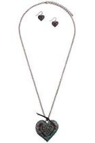  Etched Heart Necklace