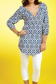  Navy Lattice Tunic