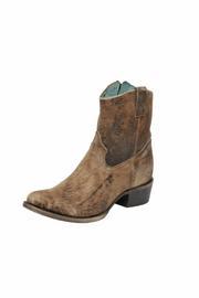  Abstract Leather Boots