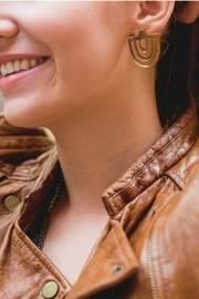  Brass Half Sun Earrings