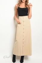  Button Maxi Skirt