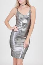 Silver Metalic Dress