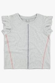  Grey Ruffle Top