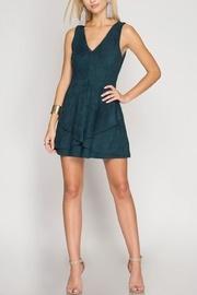  Suede Flare Dress