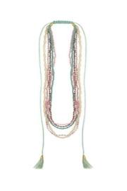  Pastel-bead Pull-tie Necklace
