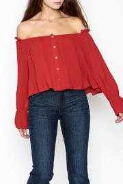  Off Shoulder Buttoned Top