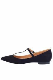 Black T-strap Flat