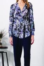  Ruffle Floral Blouse