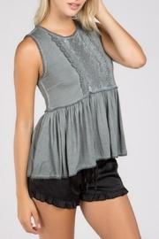  Open-back Peplum Top