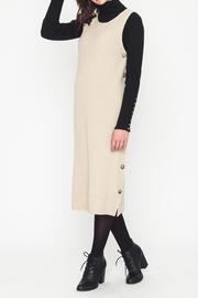  Side Button Open Dress