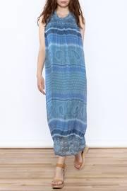  Blue Paisley Midi Dress