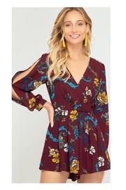 Burgundy Floral Jumpsuit