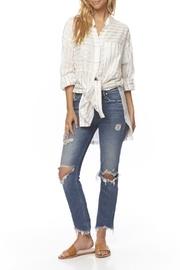  Metallic Stripe Tunic