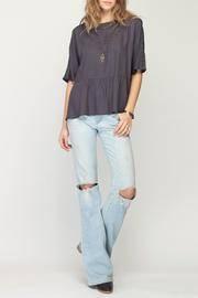  Electric Cutout Blouse