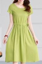  Linen Dress Green