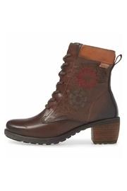  Embroidered Lace-up Bootie