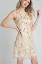  Feather & Sequin Dress