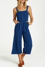  Striped Button-up Jumpsuit