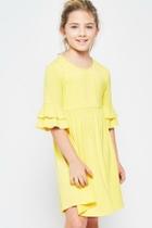  Yellow Flutter Dress