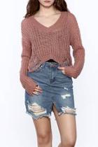 Knitted Distressed Sweater