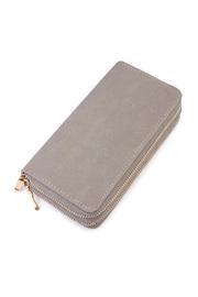  Grey Faux Suede Wallet