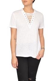  White Lace-up Tee