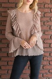 Ruffle Crinkle Dot Top