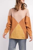  Comfy Color-block Pullover