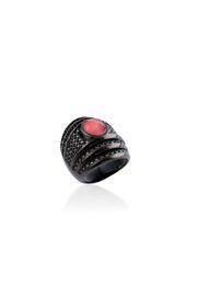  Coral Agate Ring