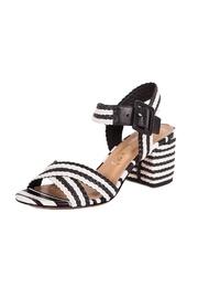 Black & White Heeled Sandals