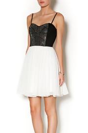  Black Stud Chiffon Dress