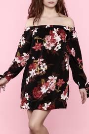  Black Floral Mini Dress