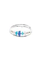  Aqua Blue Sea Glass Bracelet