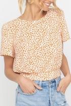  Tangerine Dotted Back-tie-top