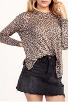  Leopard Zip Sweater