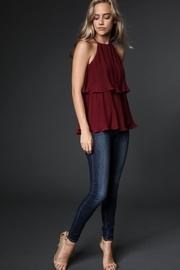  Layered High-neck Blouse
