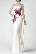  Sleeveless Illusion Gown