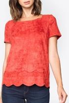  Tomato Suede Top
