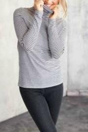  Striped Turtleneck Sweater