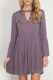  Liliac Embroidered Dress